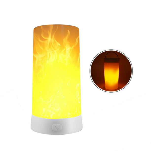 Flicker Flame Lamp Bulb LED Burning Light Fire Effect Portable USB Charge Remote